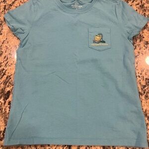 Vineyard Vines Kids Aqua Tee with Pineapple Pocket